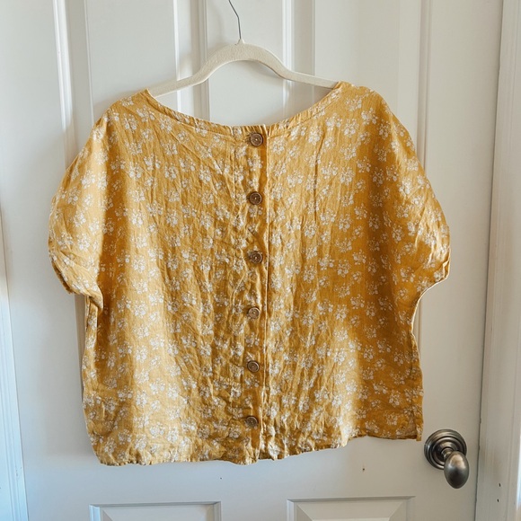 Floral Linen Flowy Shirt - Picture 6 of 6